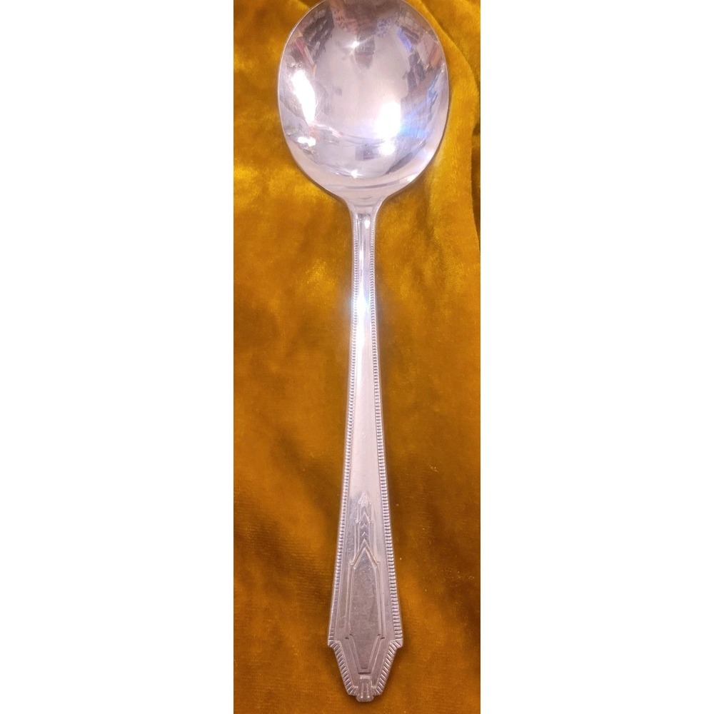 Oneida Silver Keswick 1881 AA Heavy Round Bowl Soup Spoon 7"
